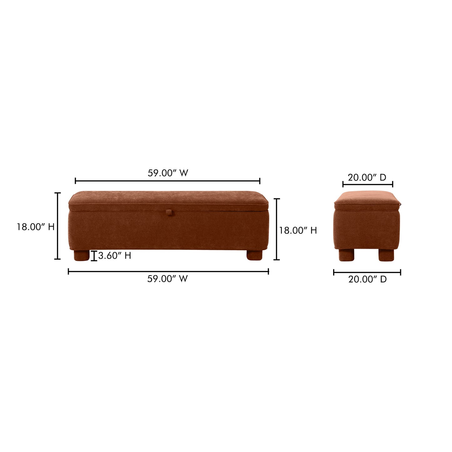 Ichigo - Storage Bench - Orange