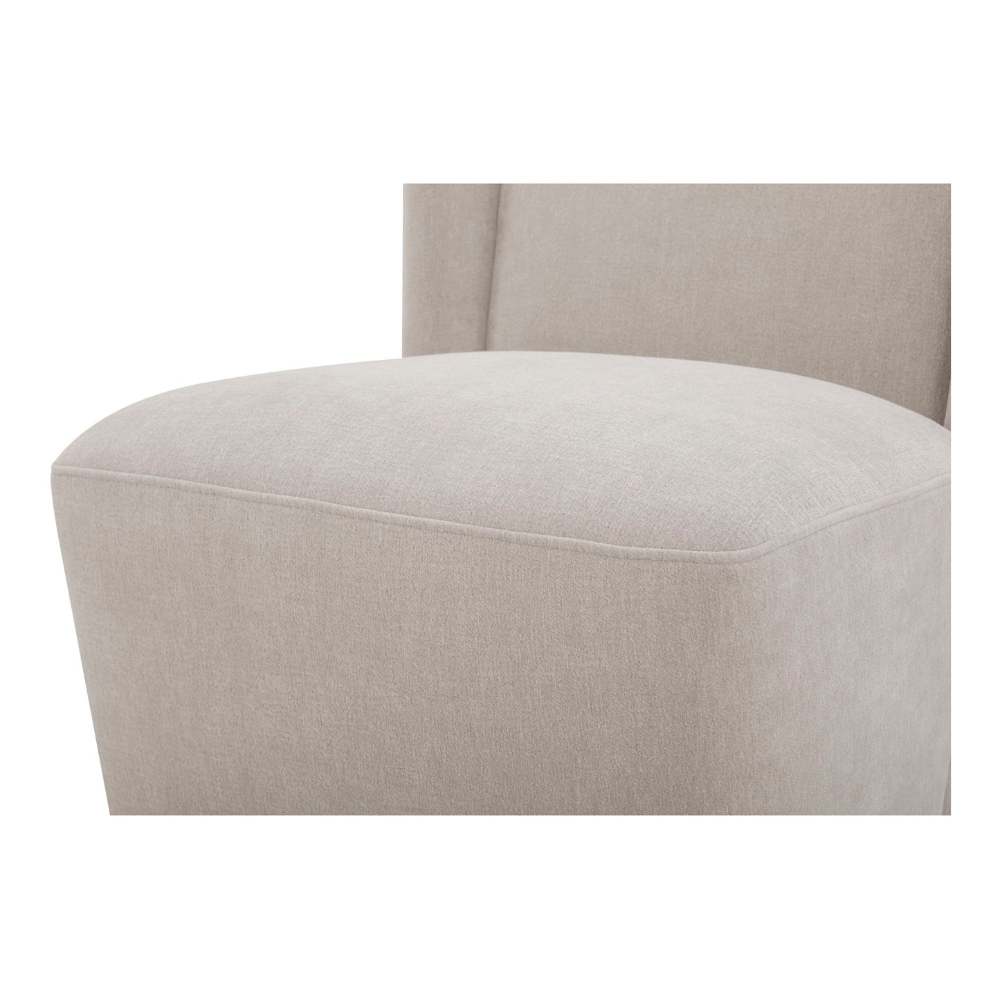 Cormac - Rolling Dining Chair - Warm Sand / Gray