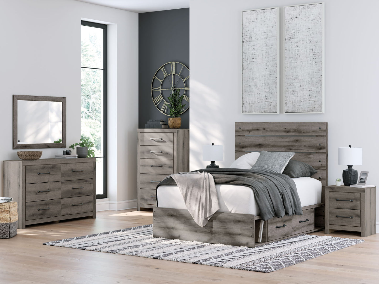 Graystorm - Panel Storage Bed