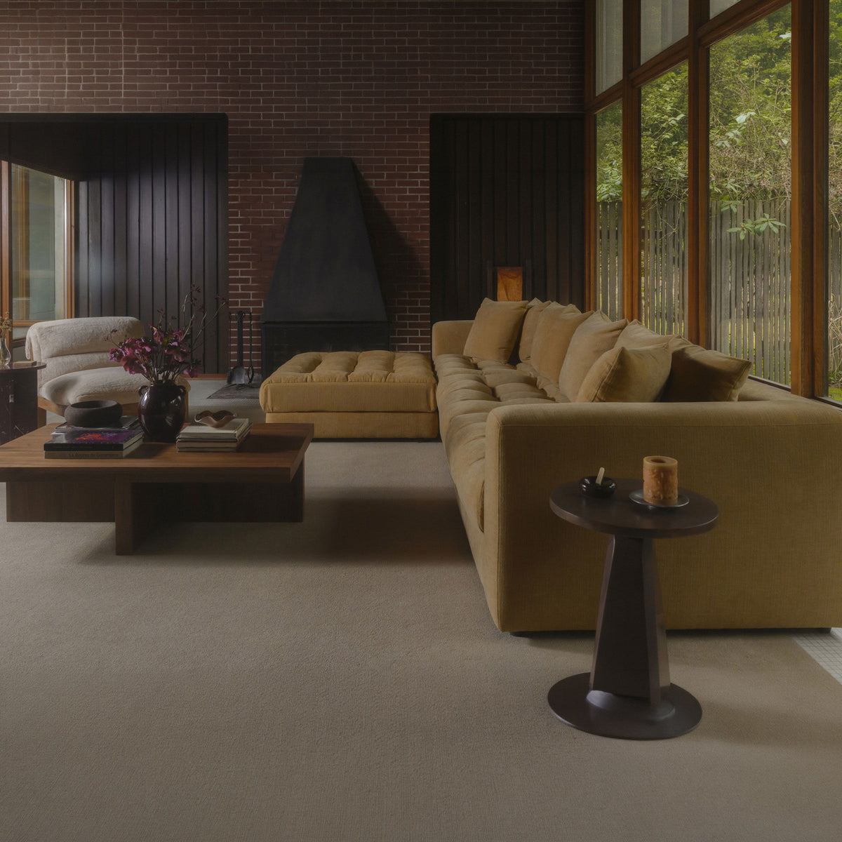 Davie - Left Arm Facing Chair - GoldenYellow