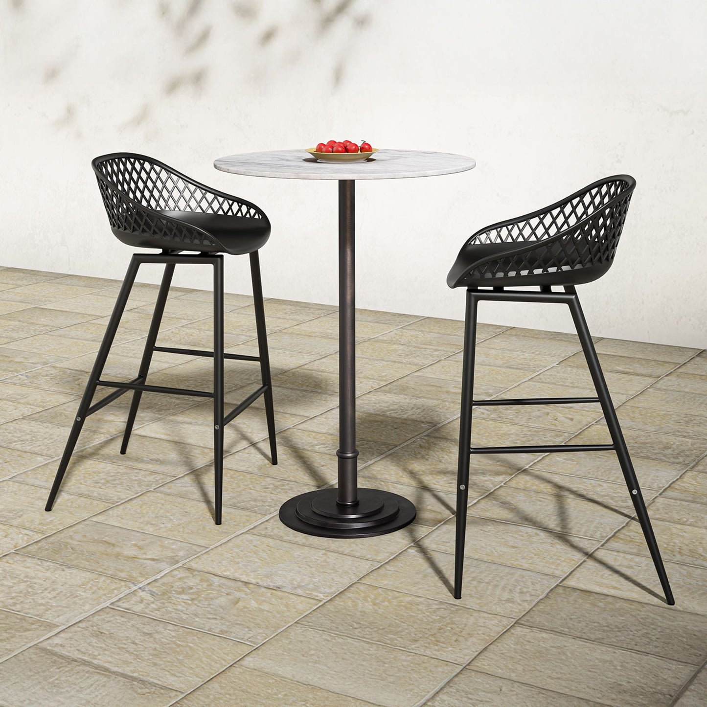 Tori - Outdoor Counter Table - White Marble