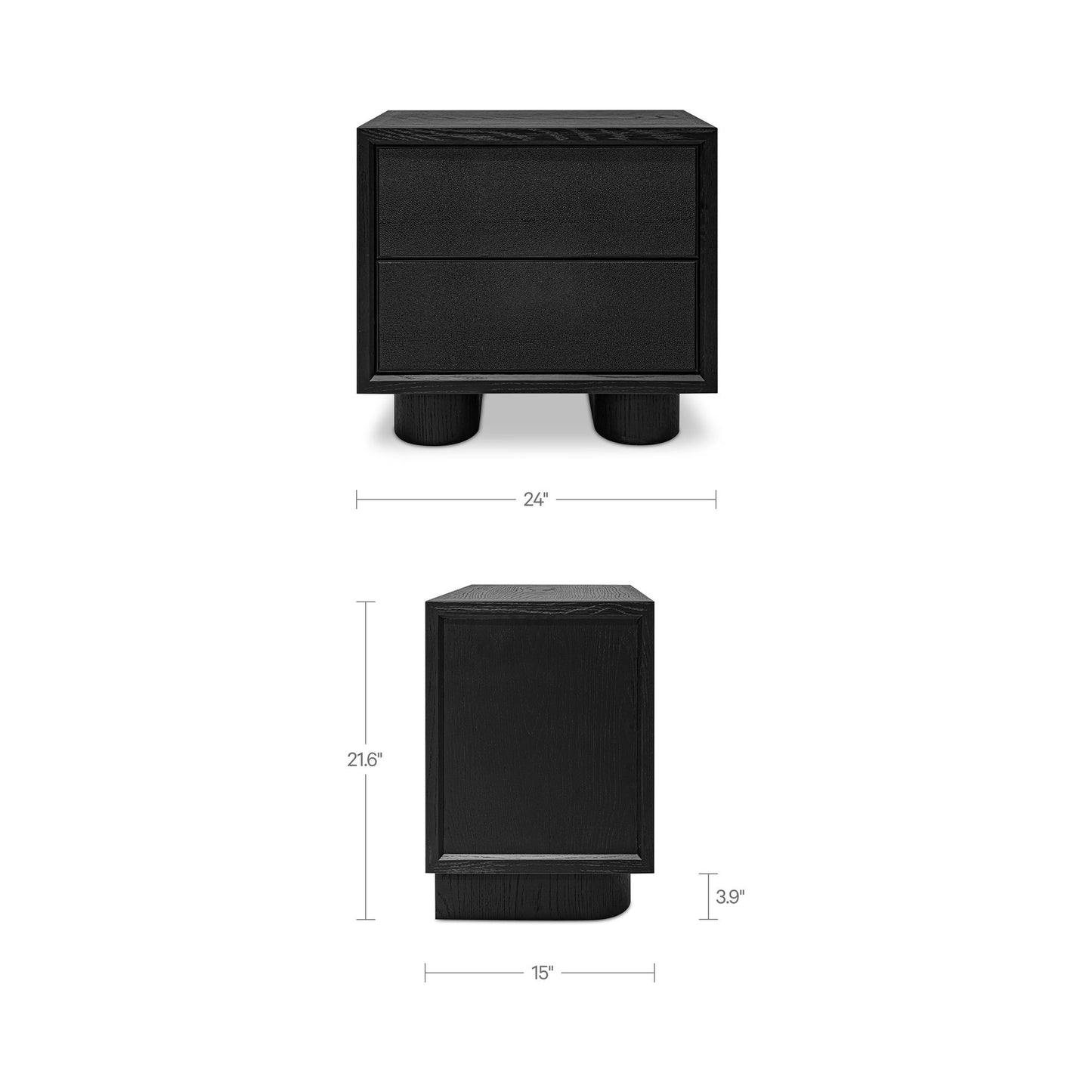 Marcelle - Accent Nightstand - Black