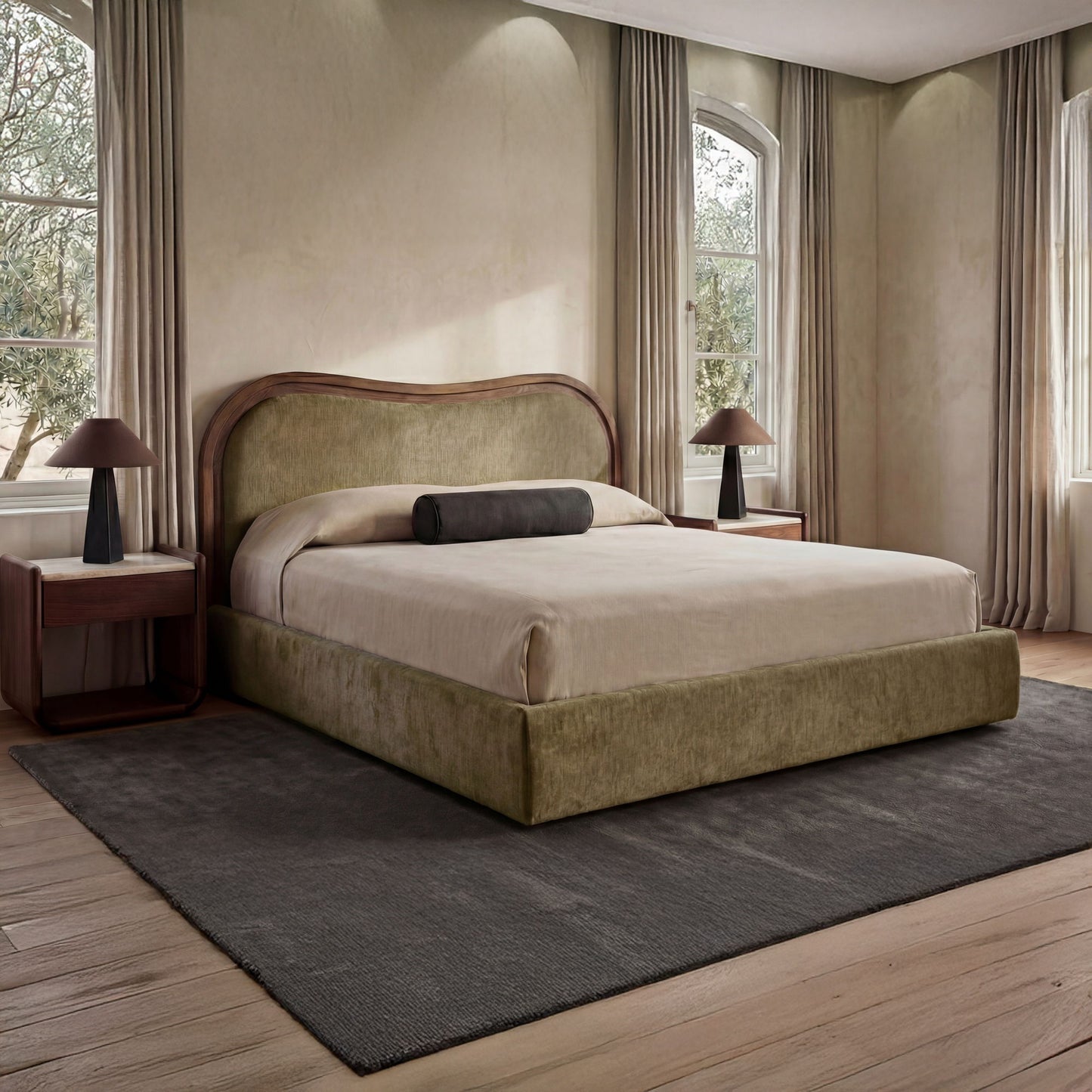 Camilla - King Bed - Green