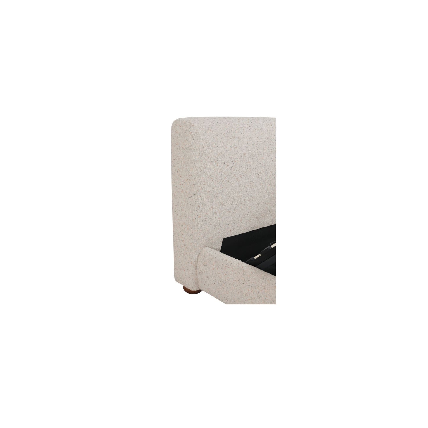 Beau - King Storage Bed - Speckled Light Gray