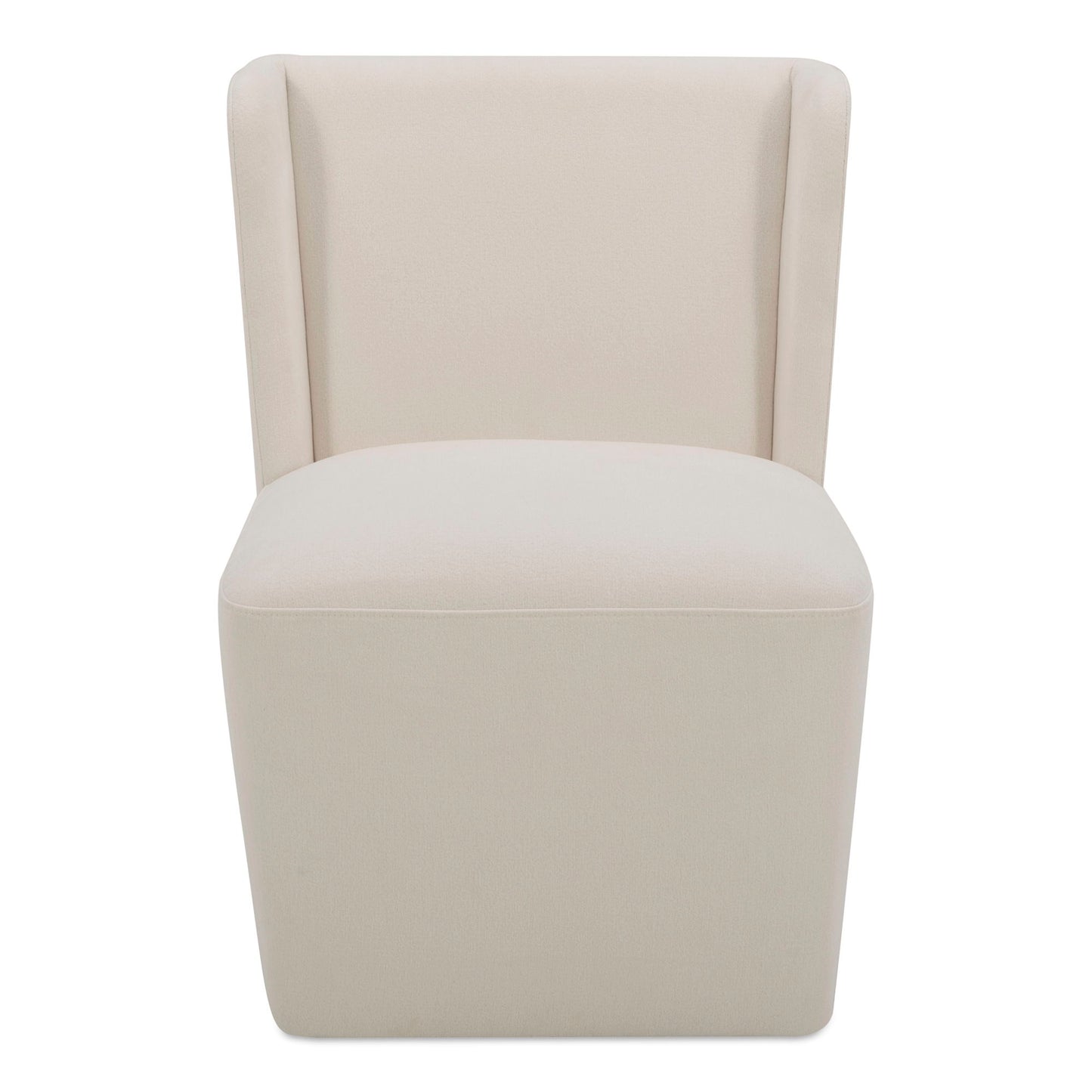 Cormac - Rolling Dining Chair - Cream / White