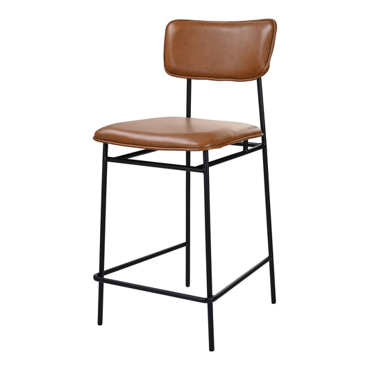 Sailor - Leather Counter Stool - Dark Brown