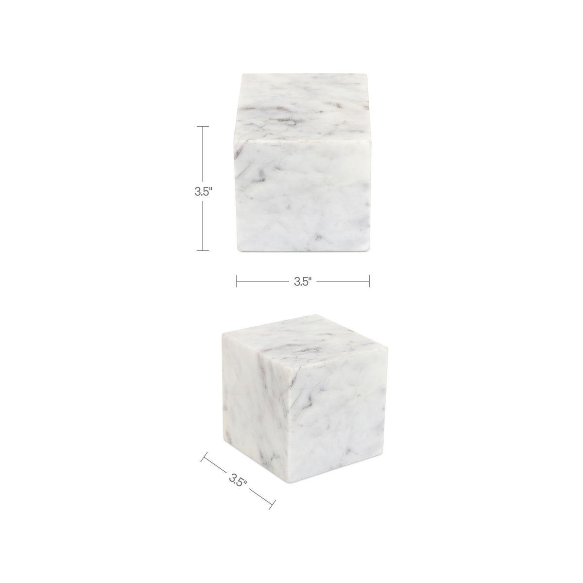Cora - Cube Tabletop Accent - Purple / White Marble