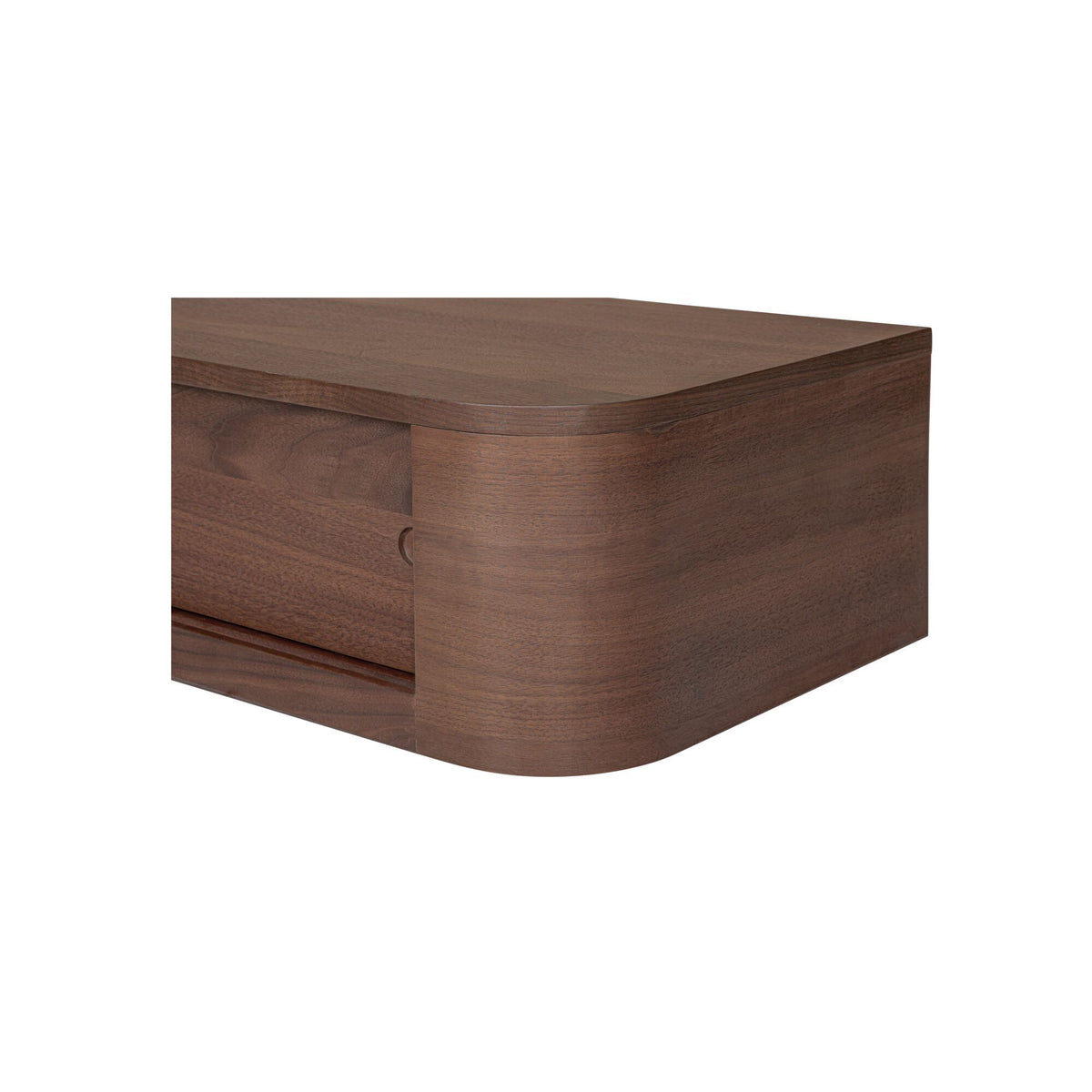 Round - Off Floating Console Table - Walnut / Brown