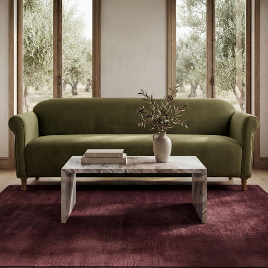 Harmony - Sofa Faux Mohair - Dark Green