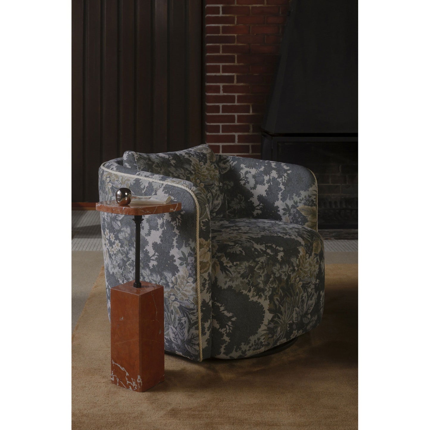Caro - Side Table Alicante Marble - Rosso / Red