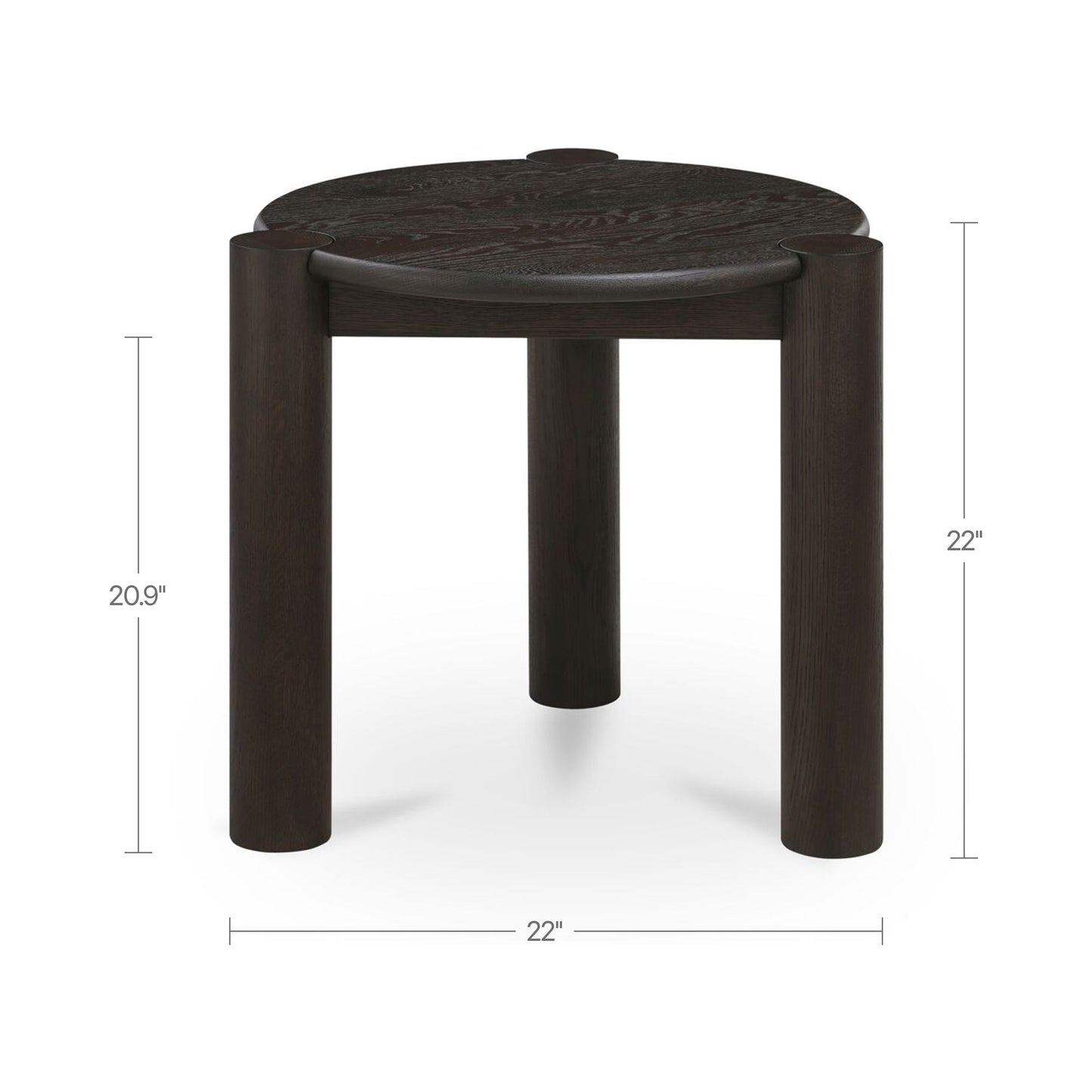 Jack - Side Table - Brushed Dark Brown