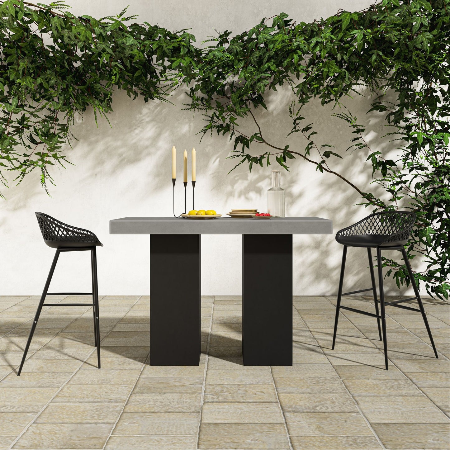 Lithic - Outdoor Bar Table - Black
