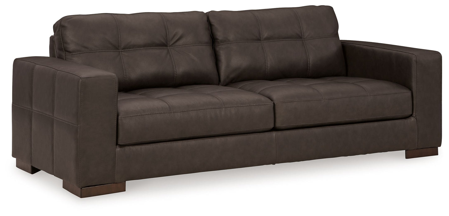 Luigi - Thunder - Sofa - Leather Match