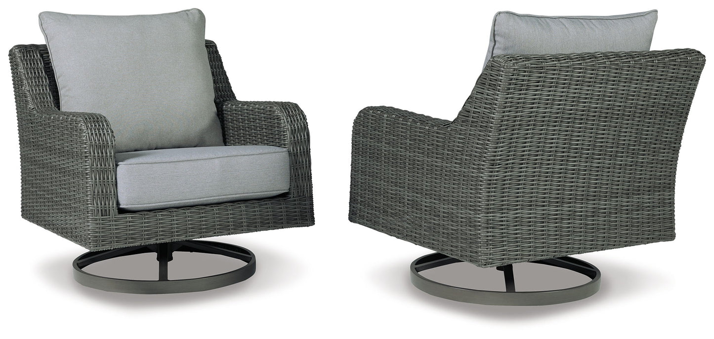 Elite Park - Swivel Lounge w/ Cushion - Gray