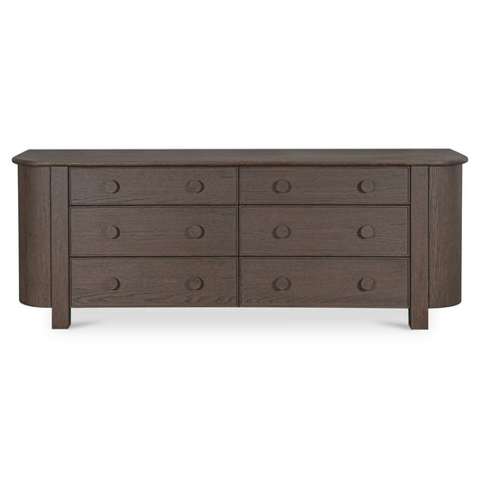 Loren - 6 Drawer Dresser - Dark Brown