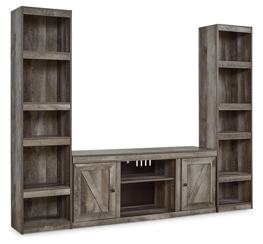 Wynnlow - Gray - 3-Piece Entertainment Center