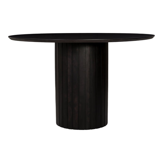 Povera - Acacia Wood Round Dining Table - Black