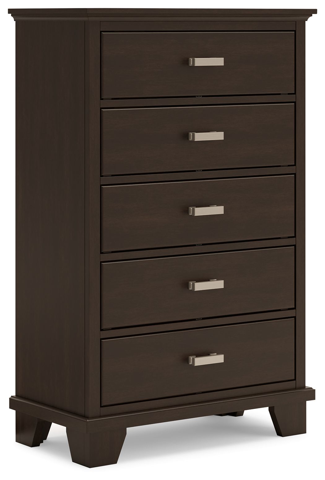 Covetown - Five Drawer Chest - Dark Brown