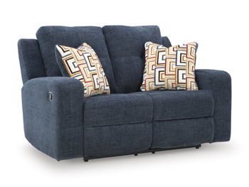 Danum - Ink - Reclining Loveseat - Fabric