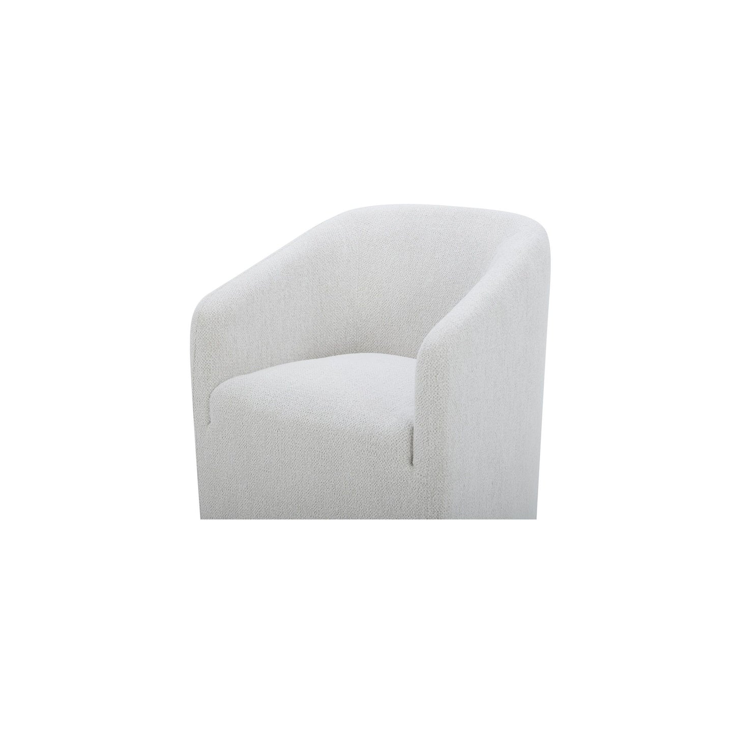 Sandy - Fabric Rolling Dining Chair - Off White