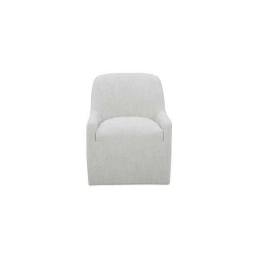 Maisie - Rolling Dining Chair - Flecked Oat / Beige