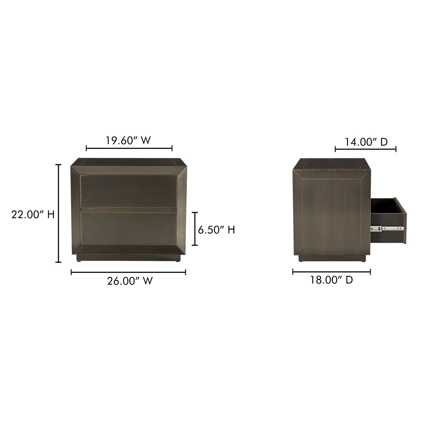 Dawson - Nightstand - Deep Bronze