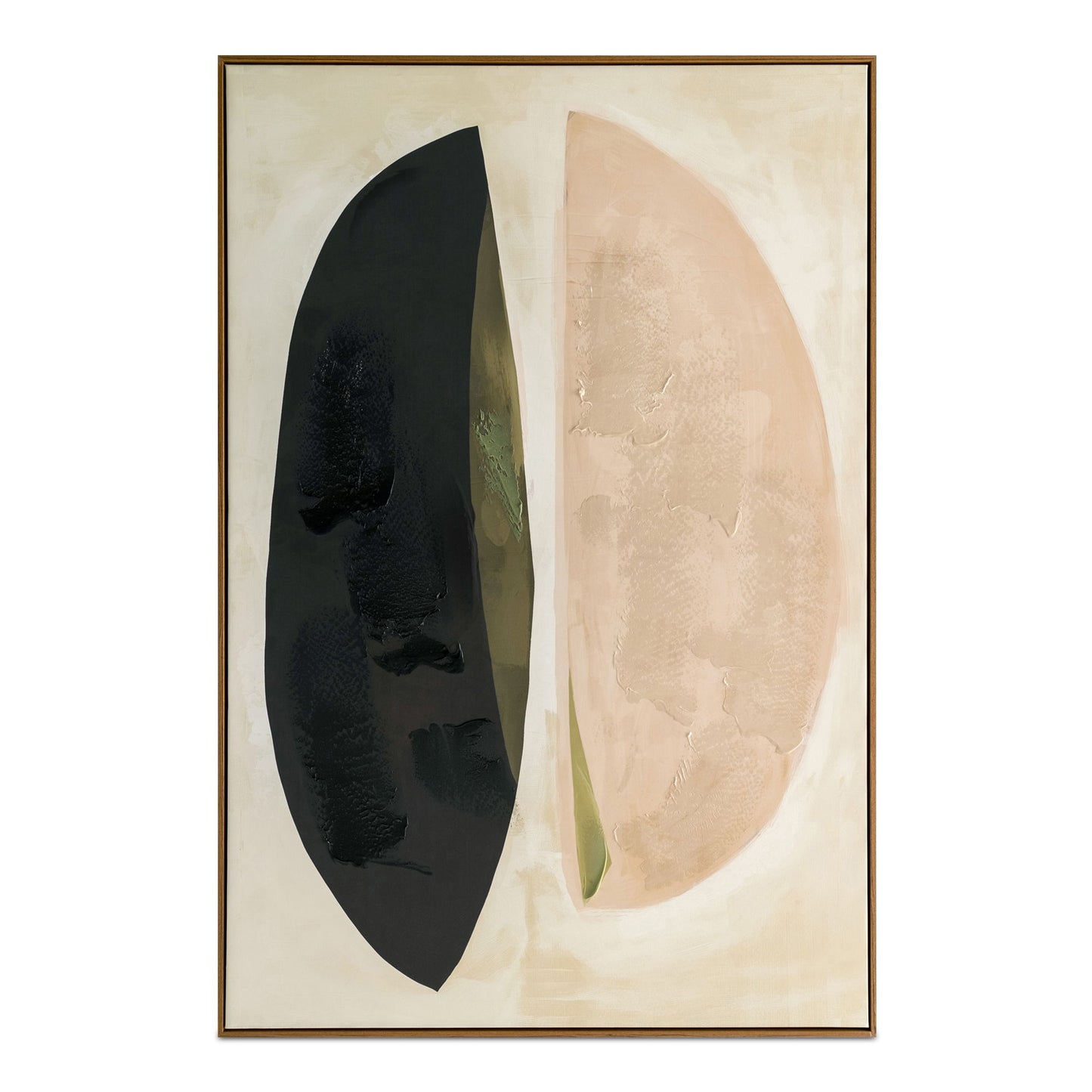 Sage - Framed Painting - Beige