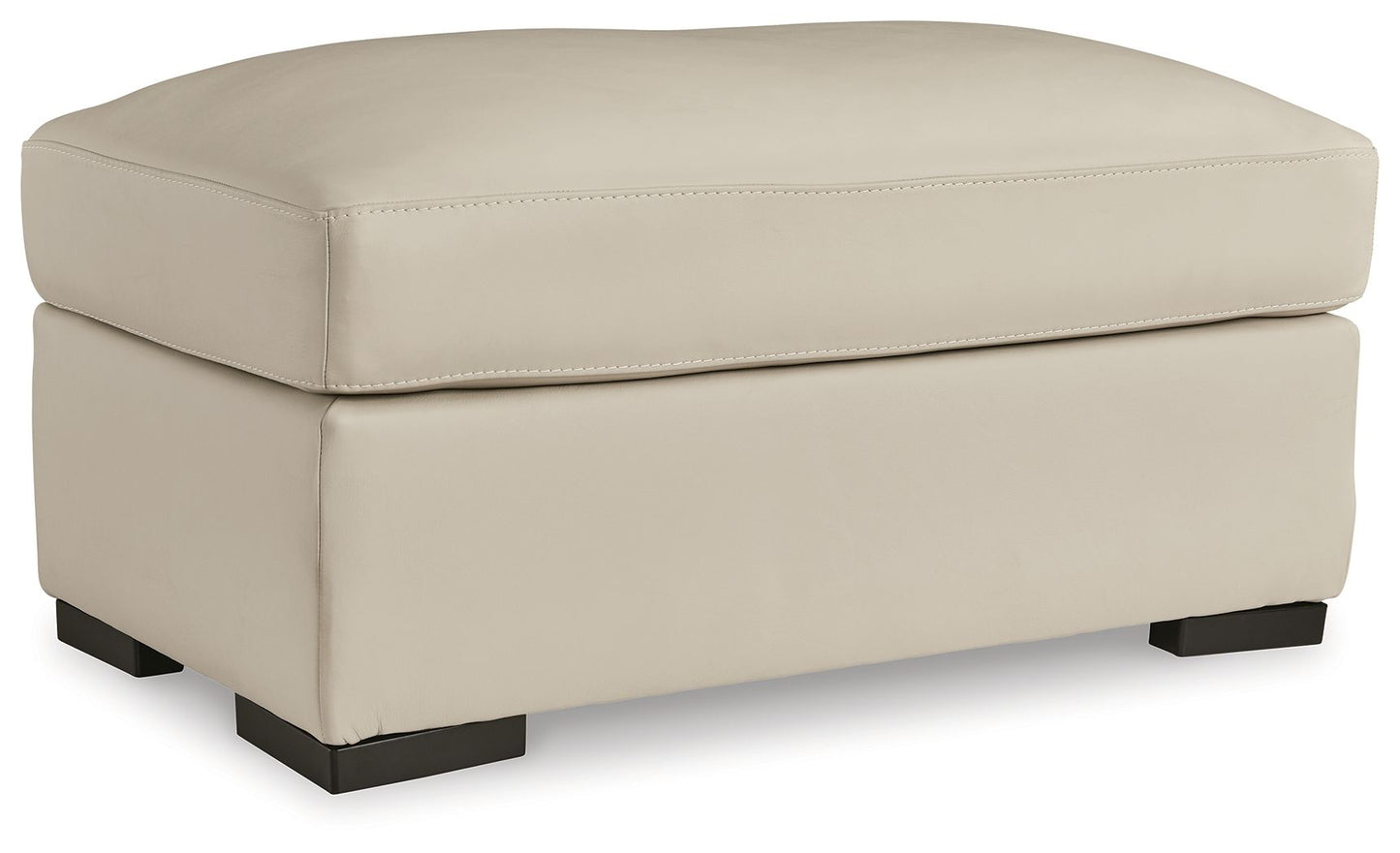 Treasure Trove - Ottoman - Leather Match - Almond