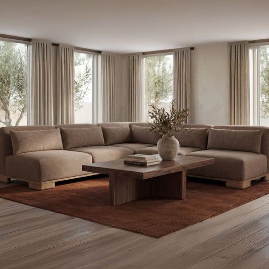 June - Corner Modular Sectional - Dark Brown
