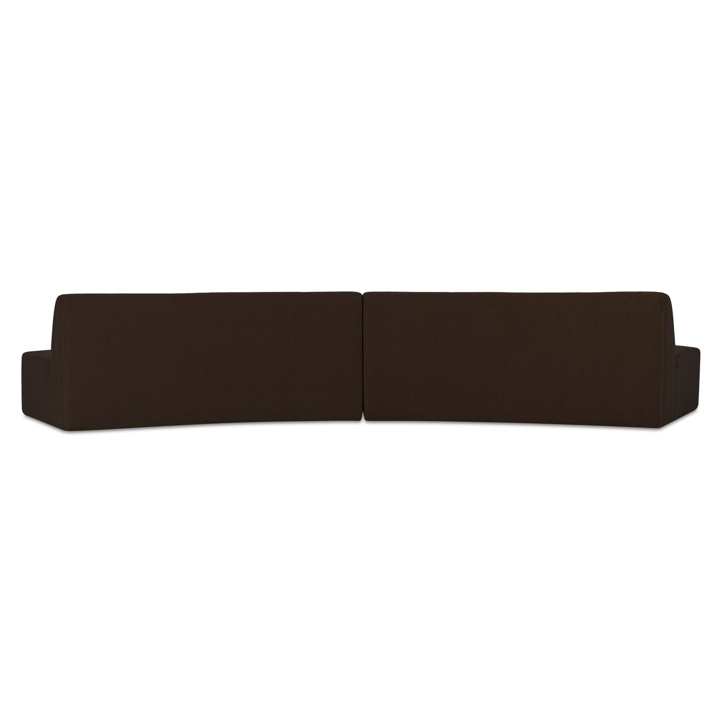 Naomi - 2 Piece Convex Modular Sectional - Dark Brown
