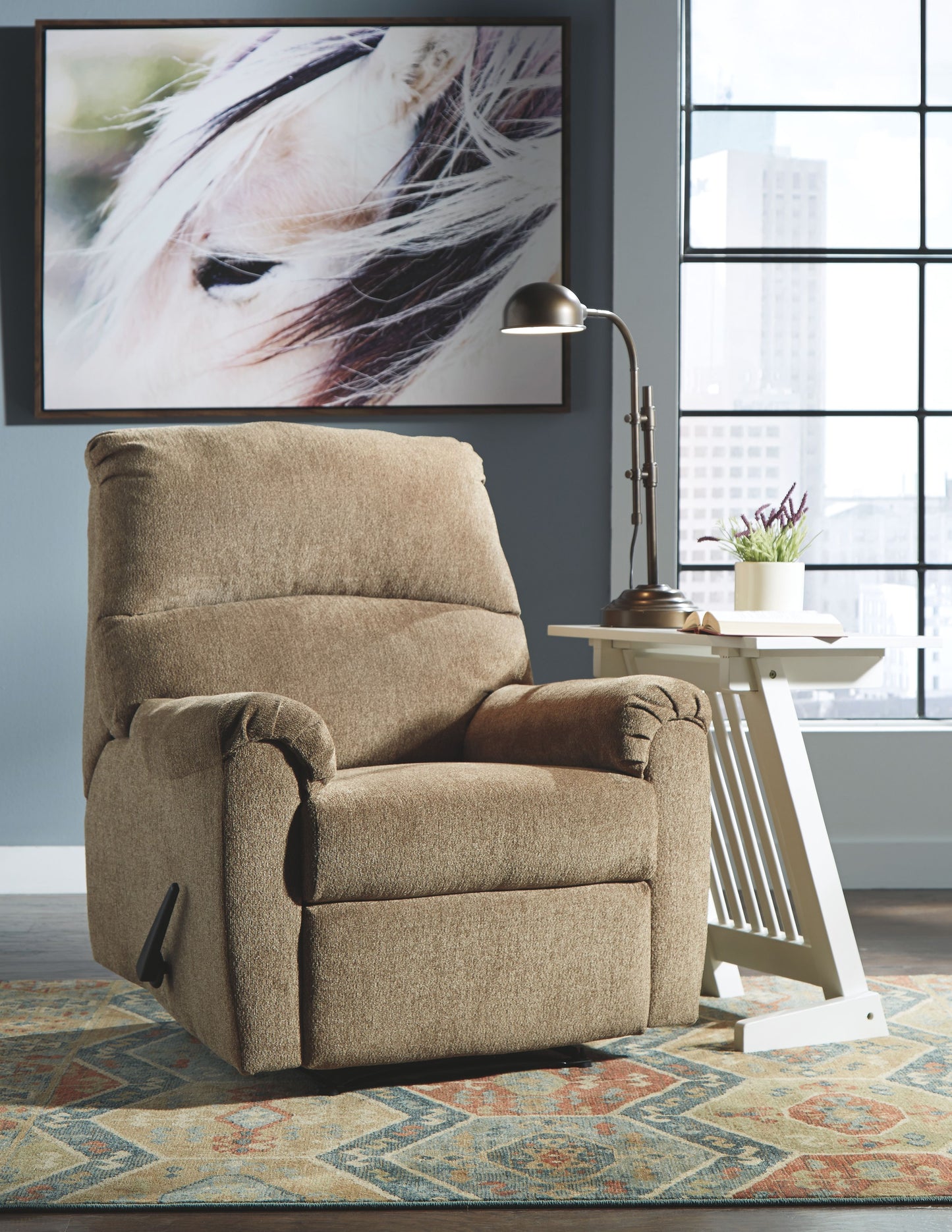 Nerviano - Mocha - Zero Wall Recliner - Fabric