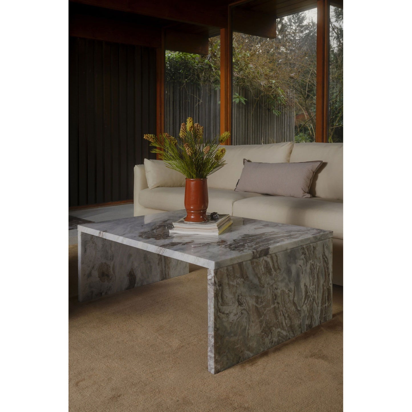 Rosa - Coffee Table Torrento Marble - Brown / Beige