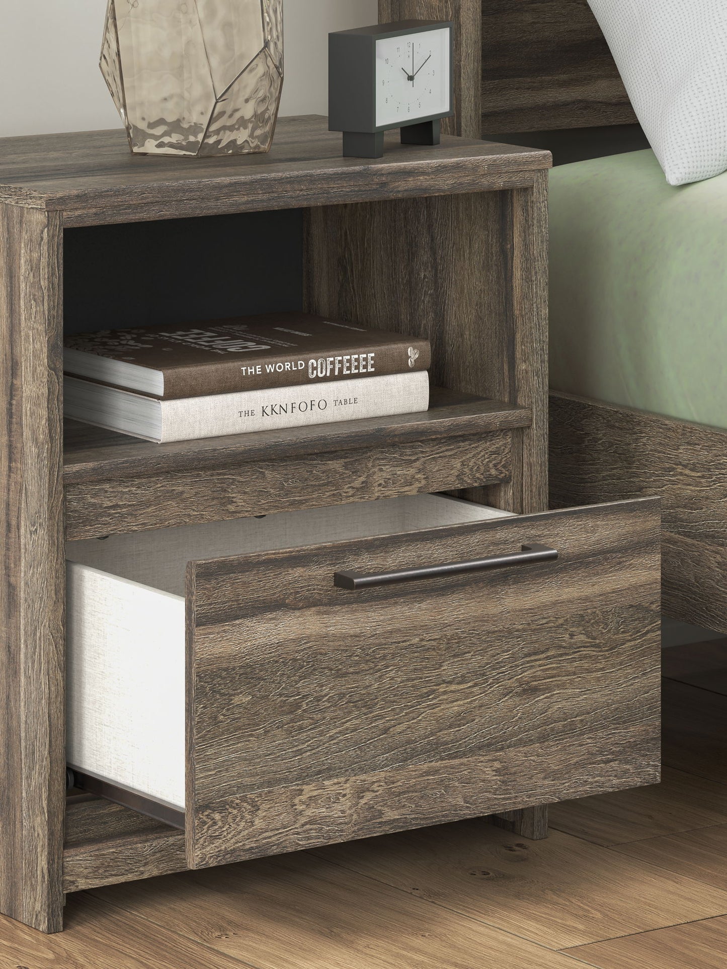 Elbrim - One Drawer Night Stand - Brown