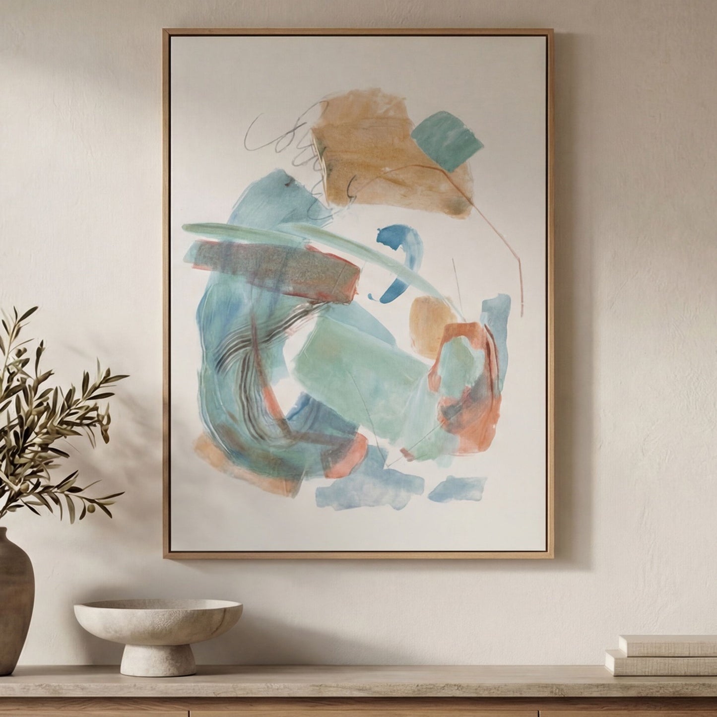 Prose - Framed Painting - Multicolor