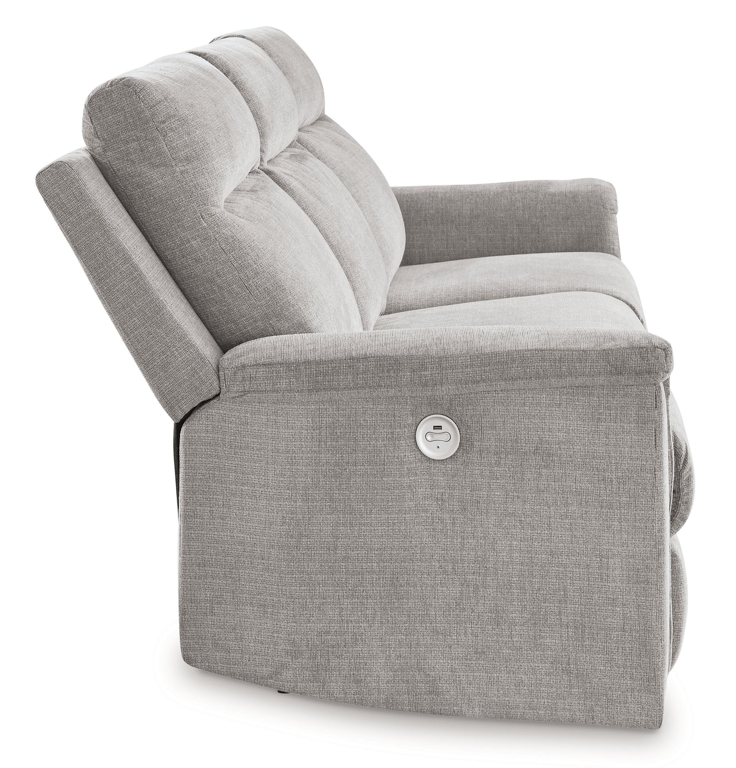 Barnsana - Ash - Power Reclining Sofa - Fabric