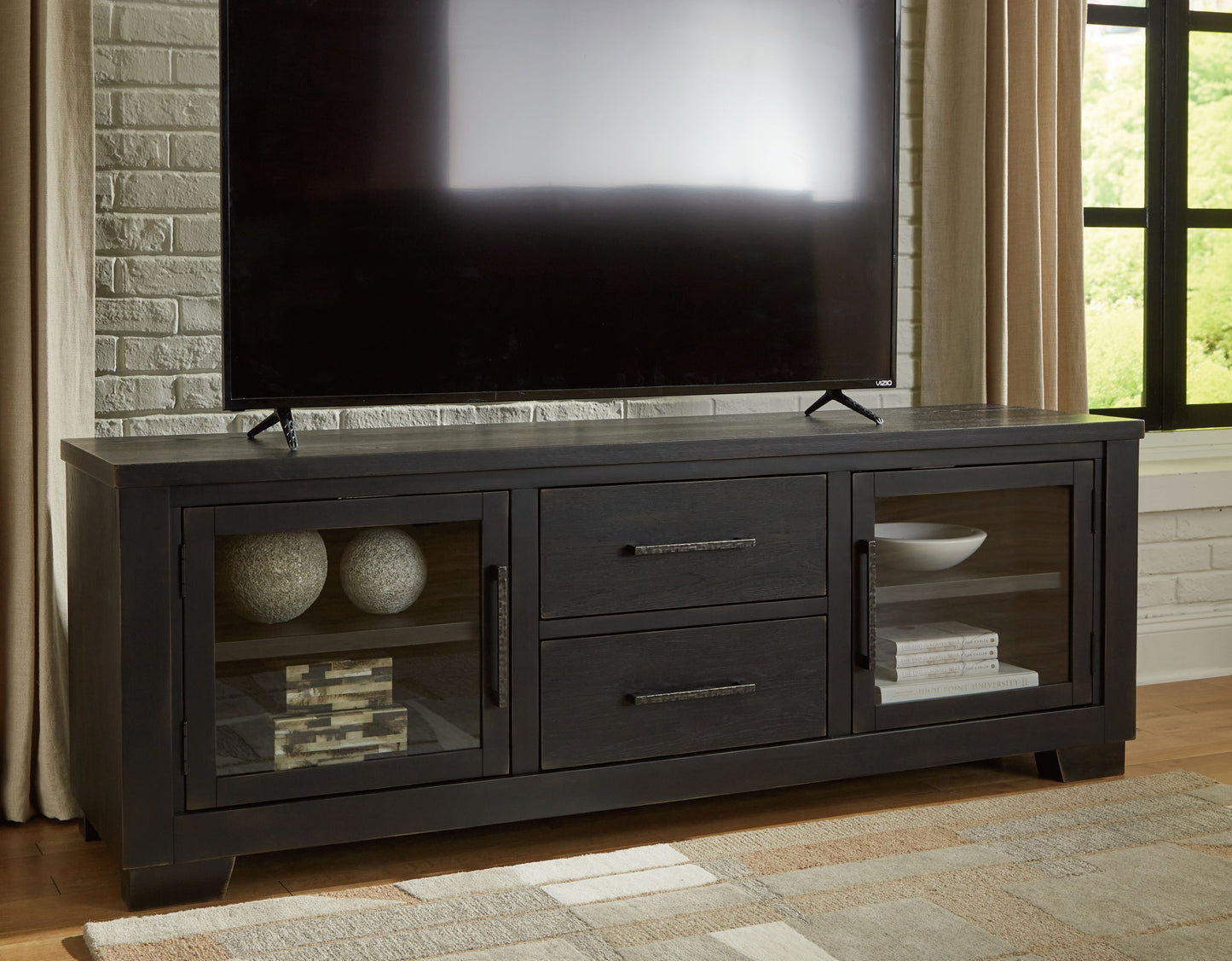 Galliden - Extra Large TV Stand - Black