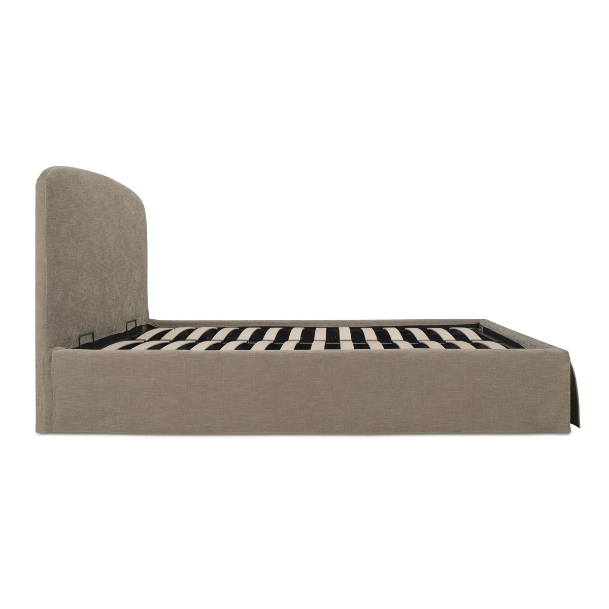 Joan - King Storage Bed - Light Taupe