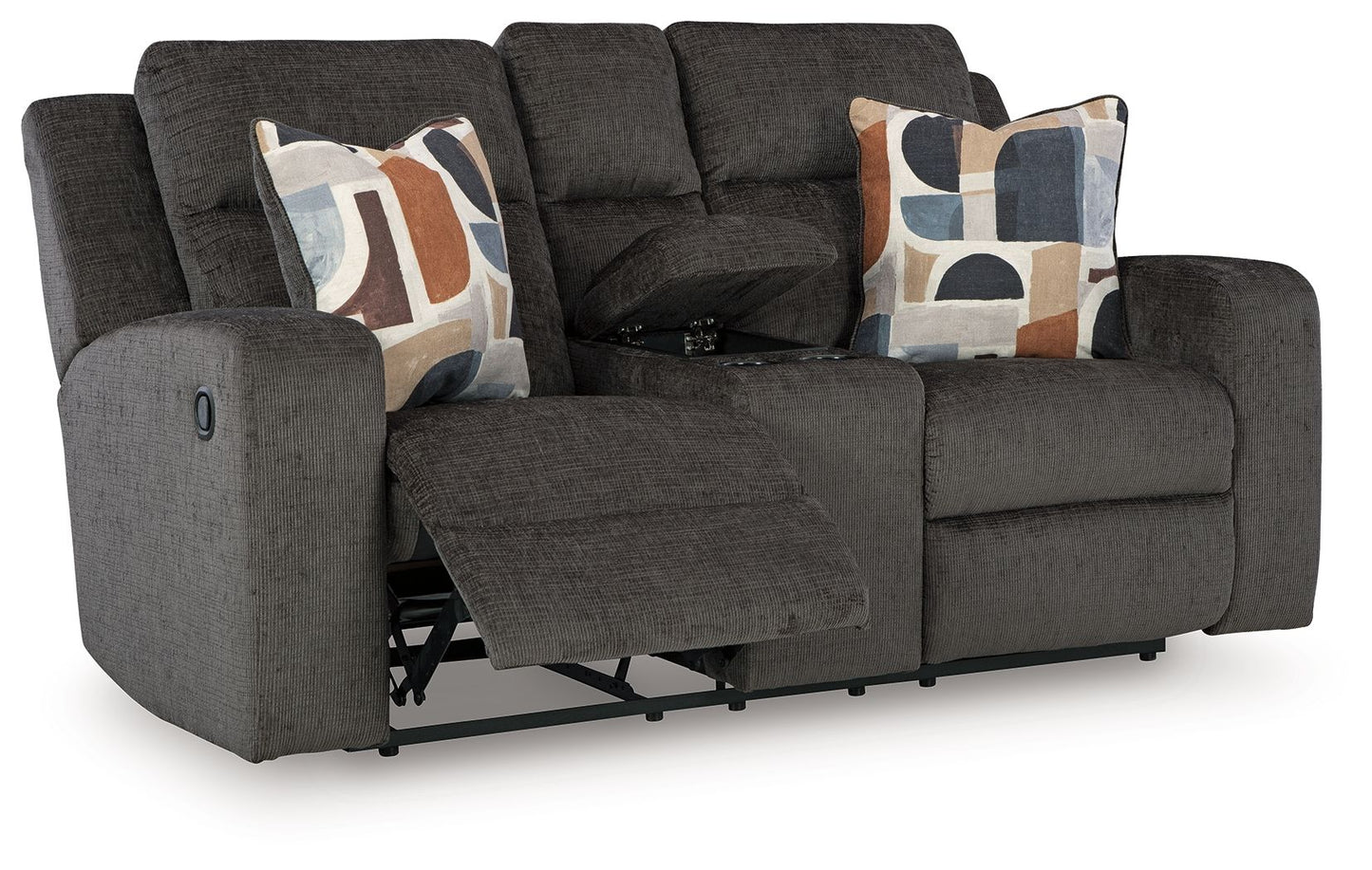 Kanlow - Dusk - Dbl Reclining Loveseat With Console - Fabric