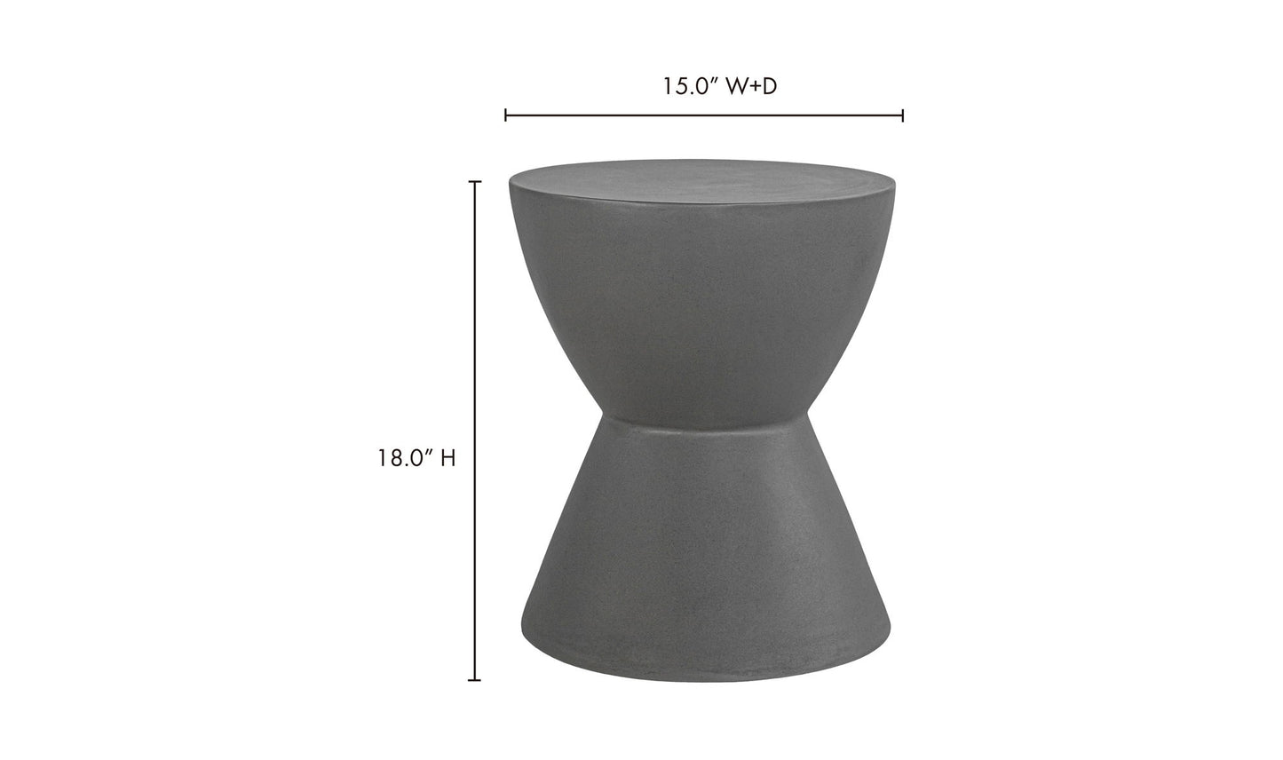 Hourglass - Outdoor Stool - Gray