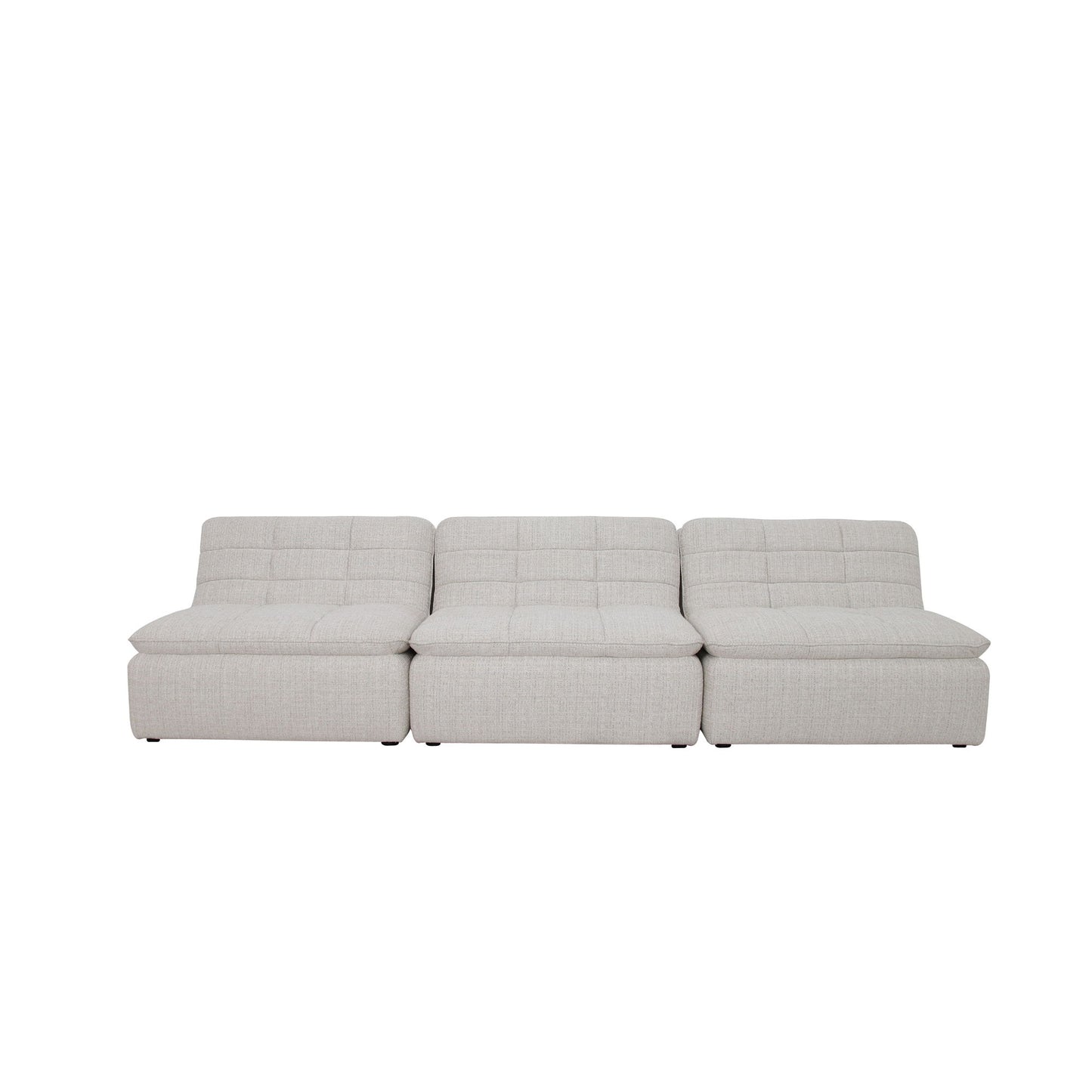 Lino - Armless Modular Sofa - Textured Oat / Beige