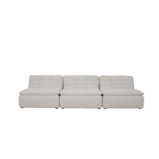 Lino - Armless Modular Sofa - Textured Oat / Beige