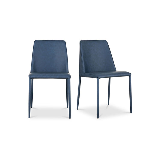 Nora - Vegan Leather Dining Chair (Set of 2) - Ocean Cavern Gray
