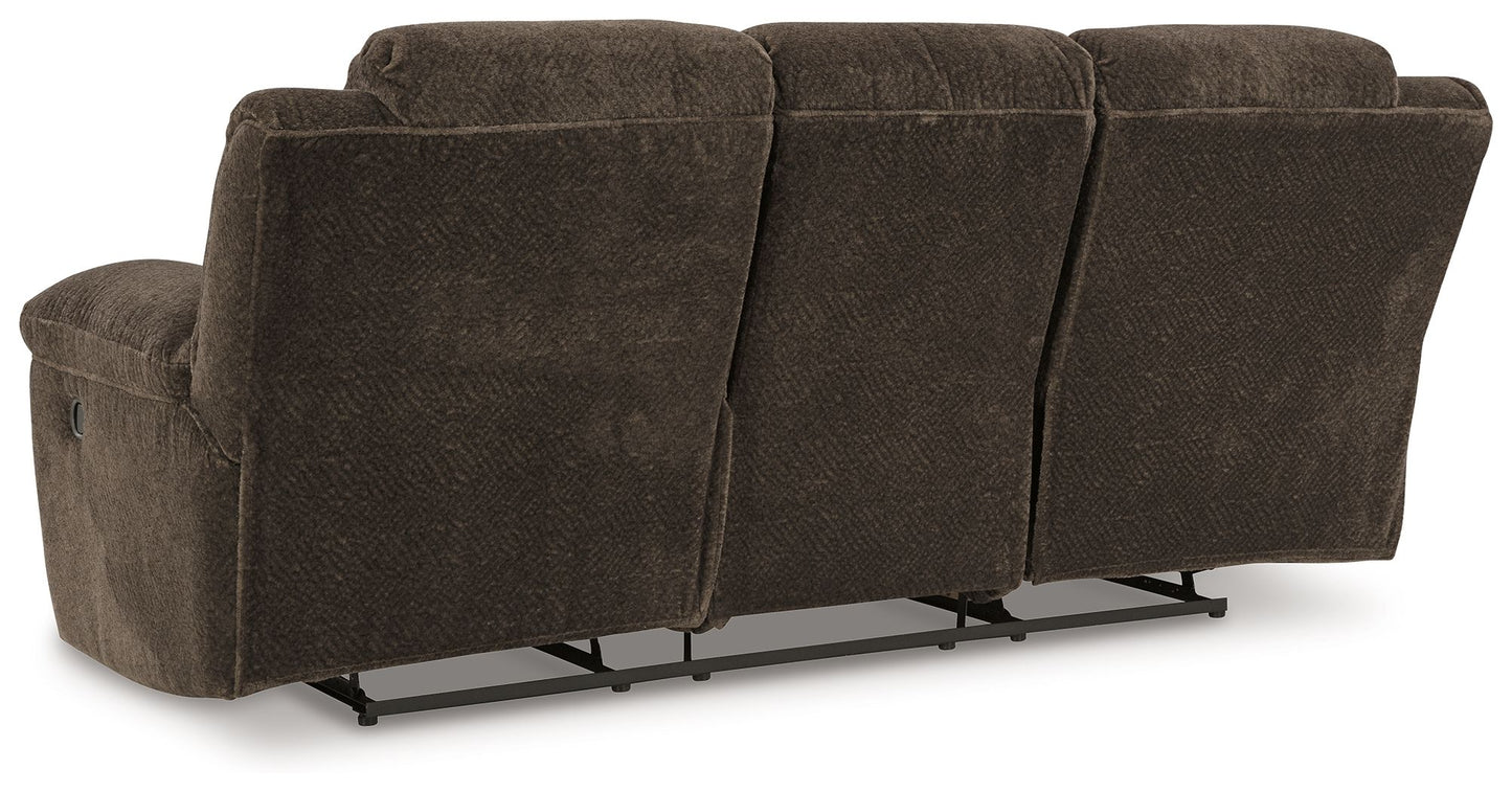 Frohn - Chocolate - Reclining Sofa - Fabric