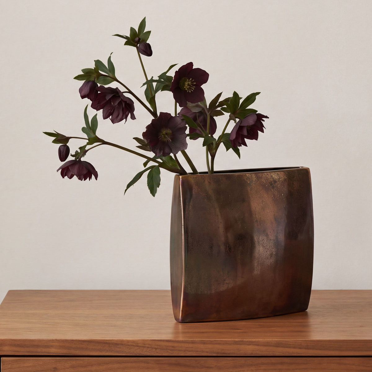 Laval - Cast Aluminum Vase - Burnished Copper