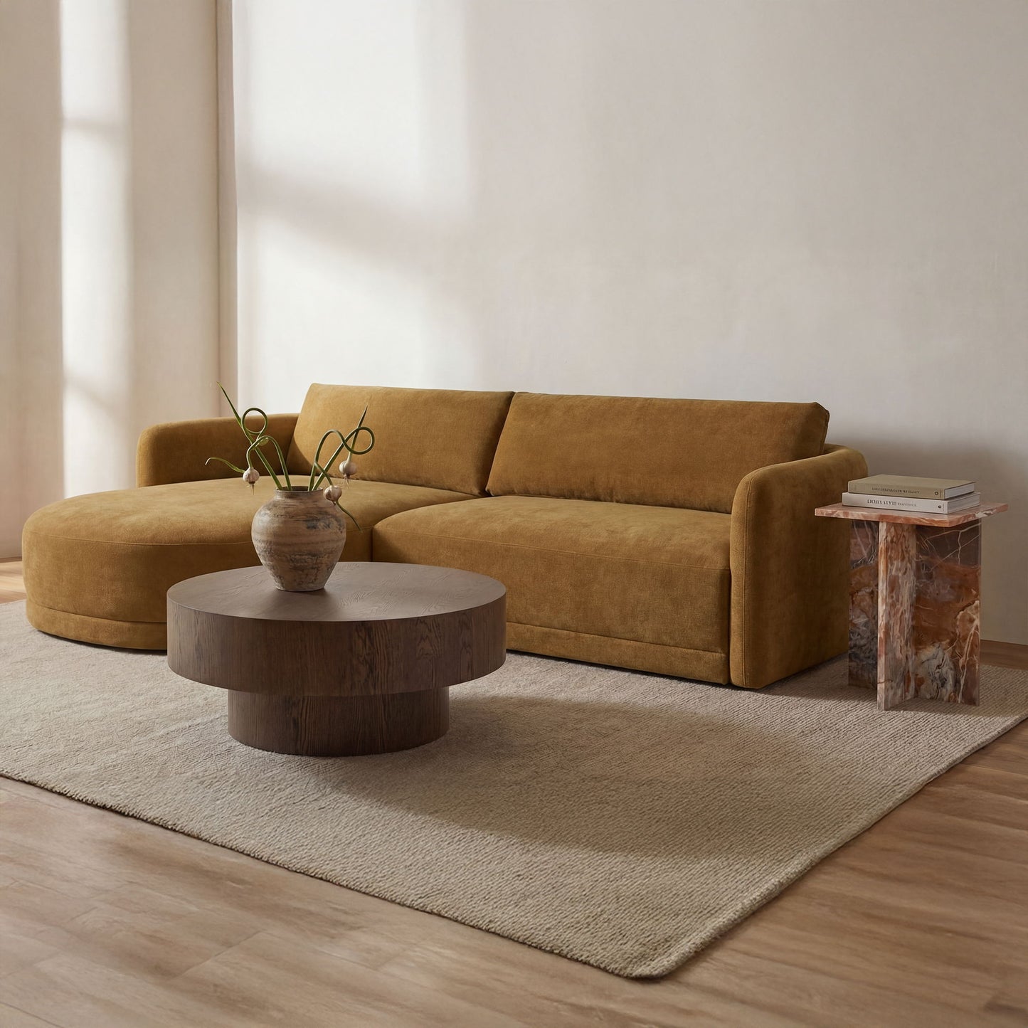 Blair - Accent Table Levante Marble - Orange