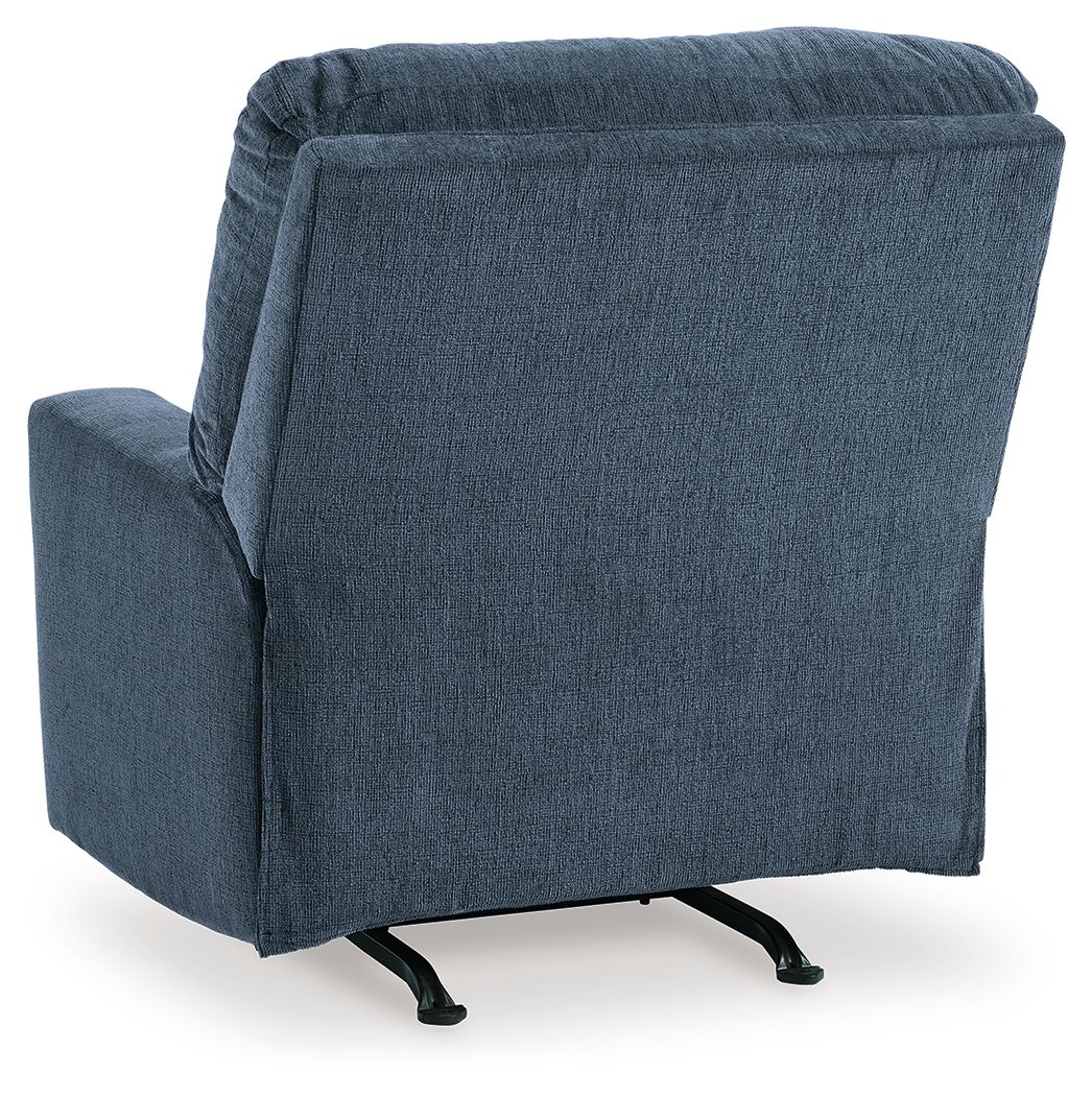 Rannis - Navy - Rocker Recliner - Fabric