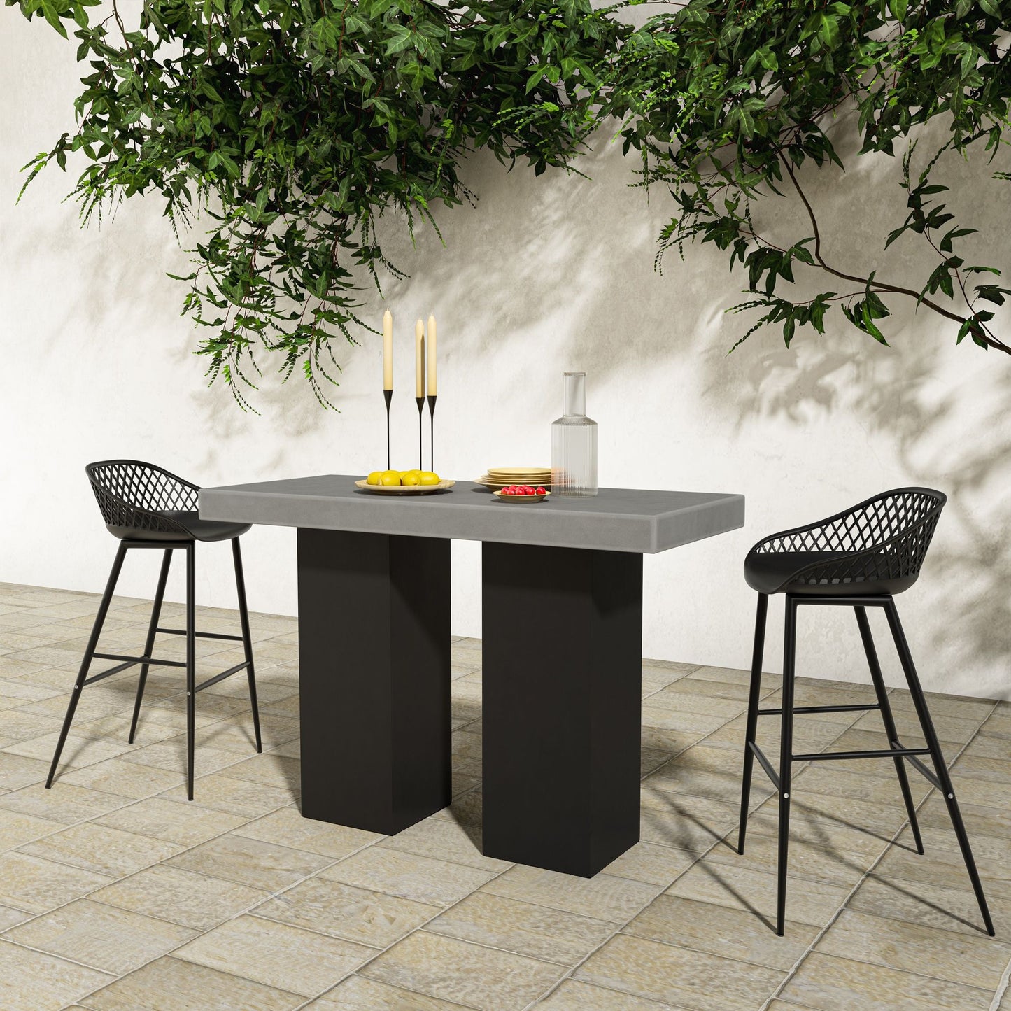 Lithic - Outdoor Bar Table - Black