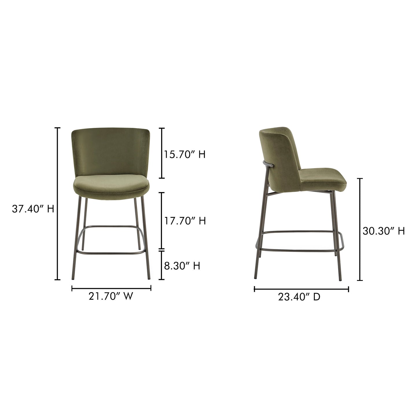 Early - Counter Stool - Green