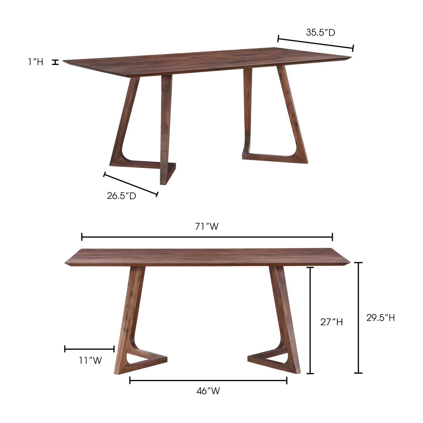 Godenza - Dining Table - Natural Walnut