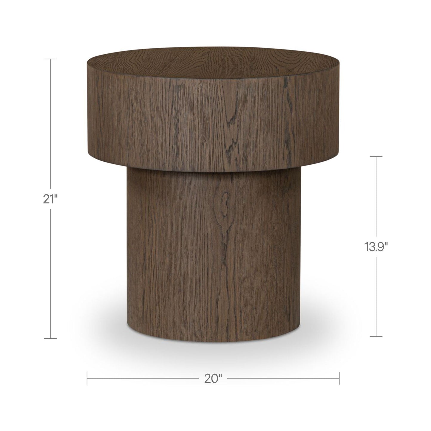 Corey - Side Table - Dark Brown